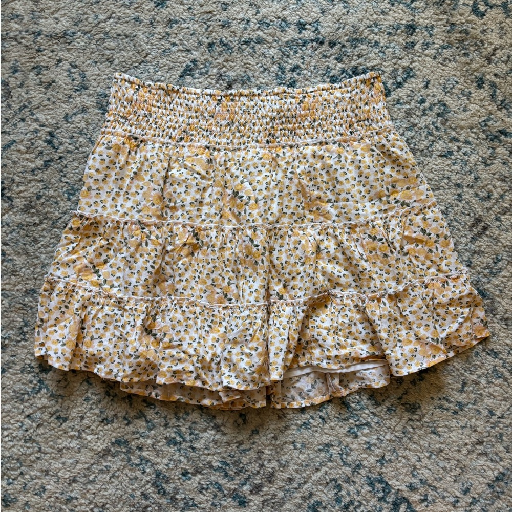 Floral American Eagle Mini Skirt
